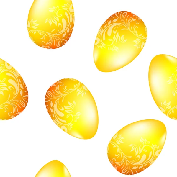 Une toile de fond transparente d'œufs de Pâques. Illustration vectorielle — Image vectorielle