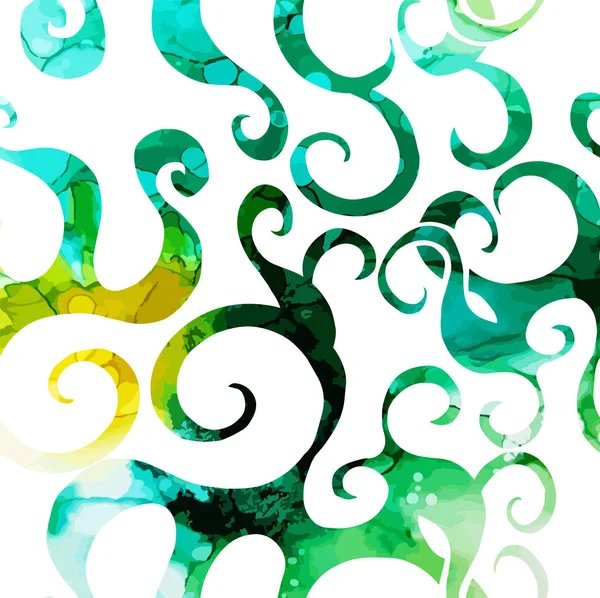 Abstract background from curls. Ilustración de vectores — Vector de stock