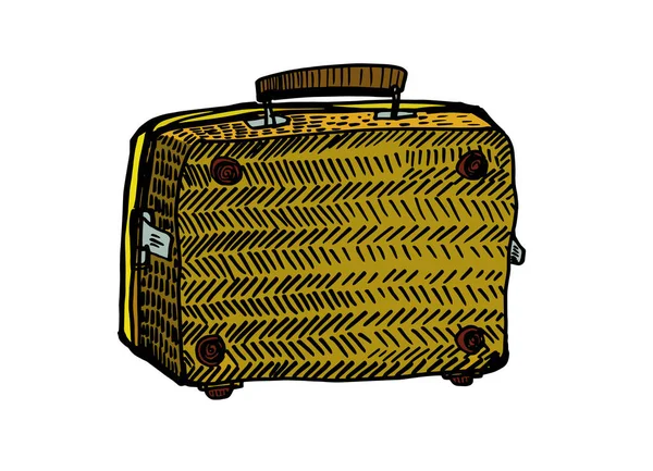 Vintage-Koffer. Farbobjekt. Vektorillustration — Stockvektor