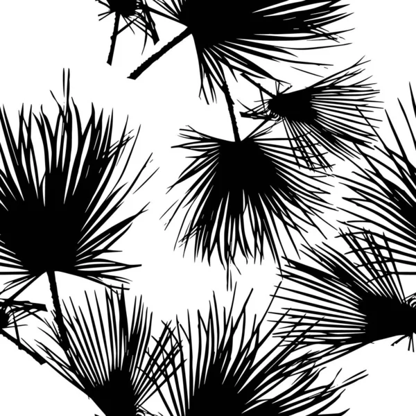 Ein Nahtloser Hintergrund Aus Palmblättern Vektorillustration — Stockvektor