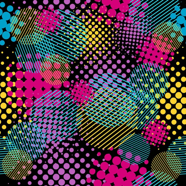 Vícebarevné Vektorové Bezešvé Textury Disky Abstraktní Ilustrace Barevnými Bublinami Přírodním — Stockový vektor
