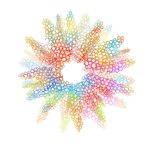 Abstraction Florale Est Une Ronde Multicolore Illustration Vectorielle — Image vectorielle