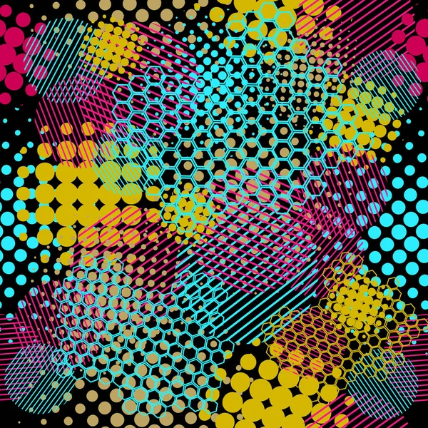 Vícebarevné Vektorové Bezešvé Textury Disky Abstraktní Ilustrace Barevnými Bublinami Přírodním — Stockový vektor