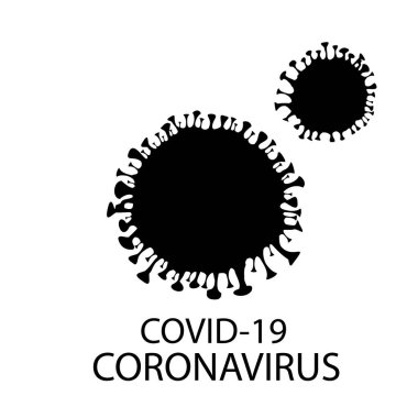 Virüs molekülünün soyutlanması. Covid-19. Vektör illüstrasyonu