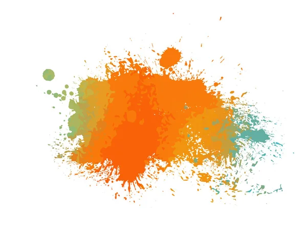 Taches multicolores de peinture sur fond blanc. Grunge cadre de peinture. Techniques mixtes. Illustration vectorielle. — Image vectorielle