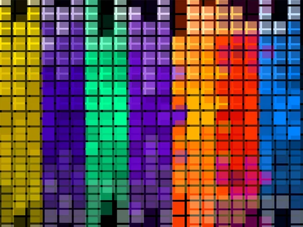 Abstraktní pozadí mnohobarevných čtverců. Vektorová ilustrace — Stockový vektor