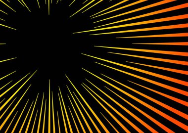 Güneş ışınları ya da Patlama Patlaması. Çizgi romanlar için Yüksek Hız Güneş Işıkları veya Patlama Patlaması Radyasyon Arkaplan Vektörü