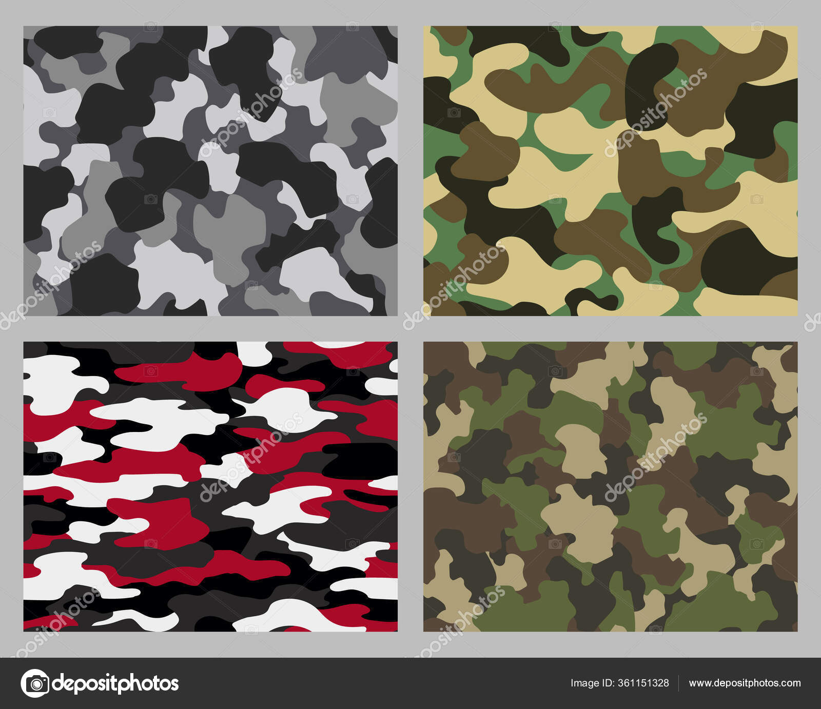 Seamless Classic Camouflage Pattern Stock Illustration