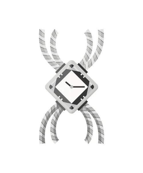 Hombres o mujeres clásicos reloj icono de vectores. Cuidado con el hombre de negocios, reloj inteligente y reloj de moda. Ilustración vectorial de estilo plano con pulsera aislada sobre fondo blanco — Archivo Imágenes Vectoriales