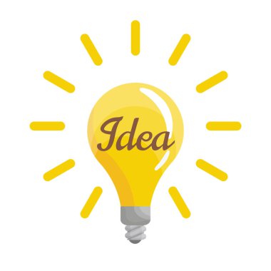 Web sitesi ve reklam pankartları için ampullü lamba yaratıcı bir fikir. Etkili düşünme konsepti. Yenilik fikri olan ampul ikonu. Vektör iş illüstrasyon kavramı