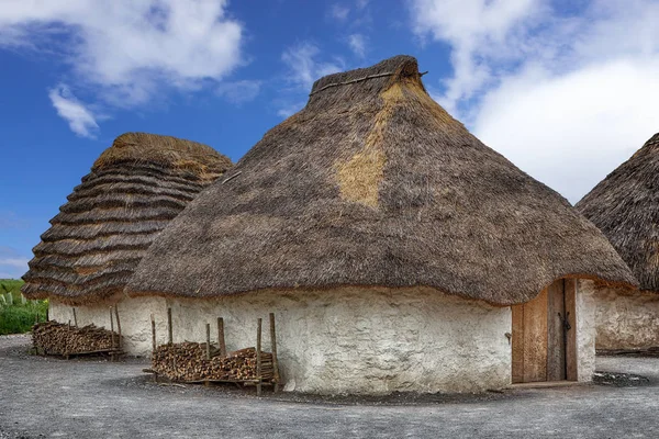 Paille Maisons néolithiques — Photo