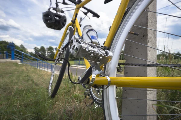Kolorowy Rower Małe Części Roweru Słoneczny Dzień — Zdjęcie stockowe
