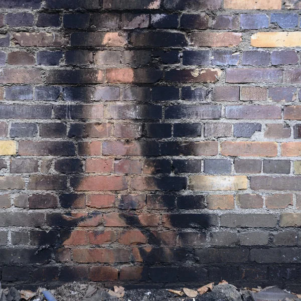 Vista Grandangolare Vecchio Edificio Fabbrica Abbandonato Muro — Foto Stock