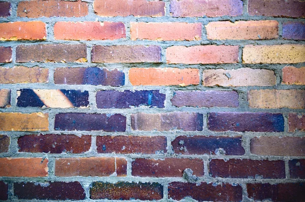 Groothoekzicht Een Oude Muur Verlaten Fabrieksgebouw — Stockfoto