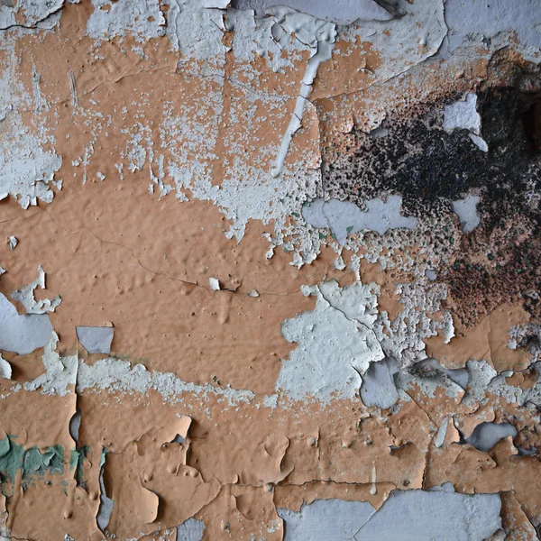 Wide Angle View Old Wall Abandoned Factory Building — Stock Photo, Image