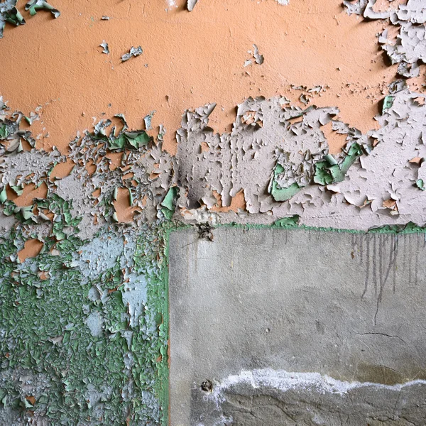 Wide Angle View Old Wall Abandoned Factory Building — Stock Photo, Image