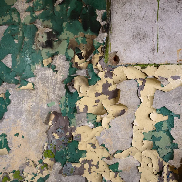 Wide Angle View Old Wall Abandoned Factory Building — Stock Photo, Image