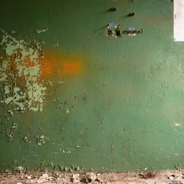 旧墙废弃厂房的广角图 — 图库照片