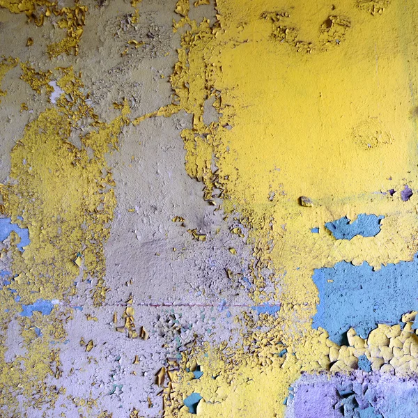 Groothoekzicht Een Oude Muur Verlaten Fabrieksgebouw — Stockfoto