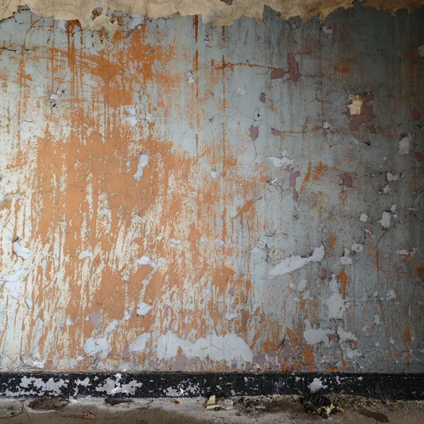 Vista Grandangolare Vecchio Edificio Fabbrica Abbandonato Muro — Foto Stock