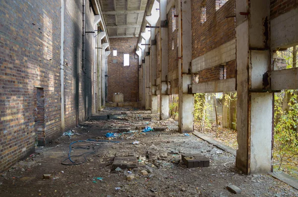 Ruins Very Heavily Polluted Industrial Factory Industrial Series — Stock Photo, Image