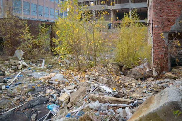 Ruines Une Usine Industrielle Très Polluée Série Industrielle — Photo