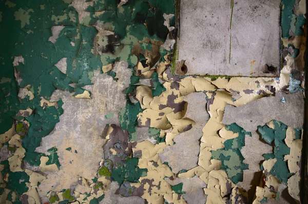 Groothoekzicht Een Oude Muur Verlaten Fabrieksgebouw — Stockfoto