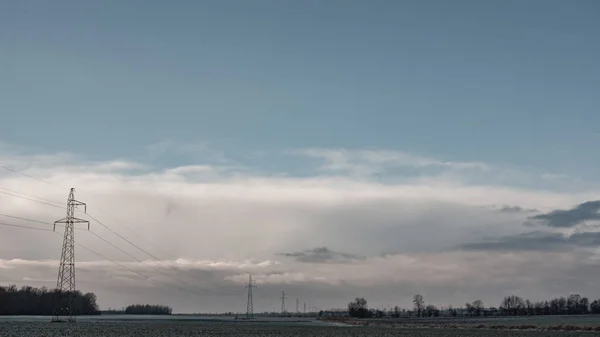 Cielo Blu Nuvole Naturali Serie Natura — Foto Stock