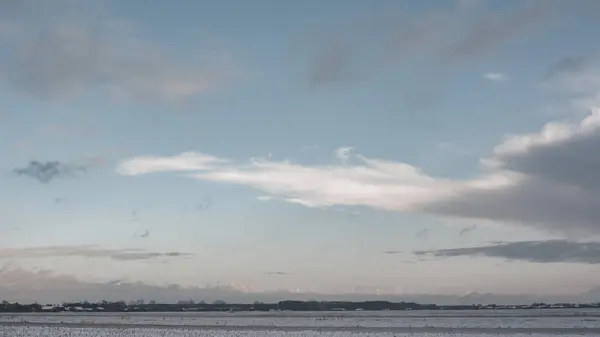 Cielo Blu Nuvole Naturali Serie Natura — Foto Stock