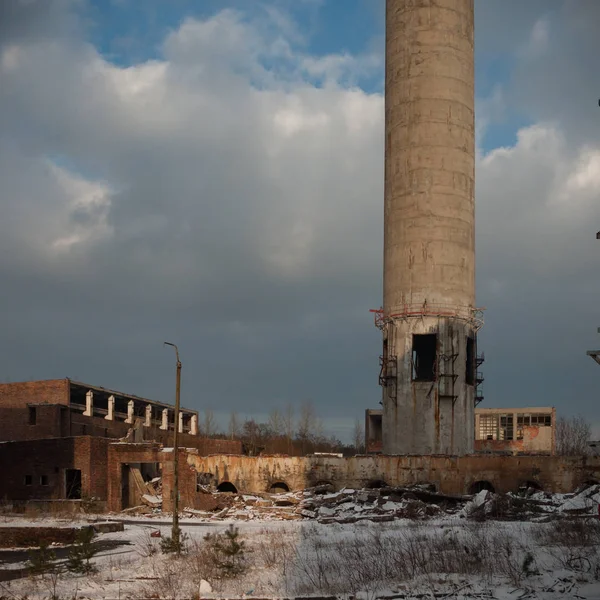 Ruins Very Heavily Polluted Industrial Factory Industrial Series — Stock Photo, Image