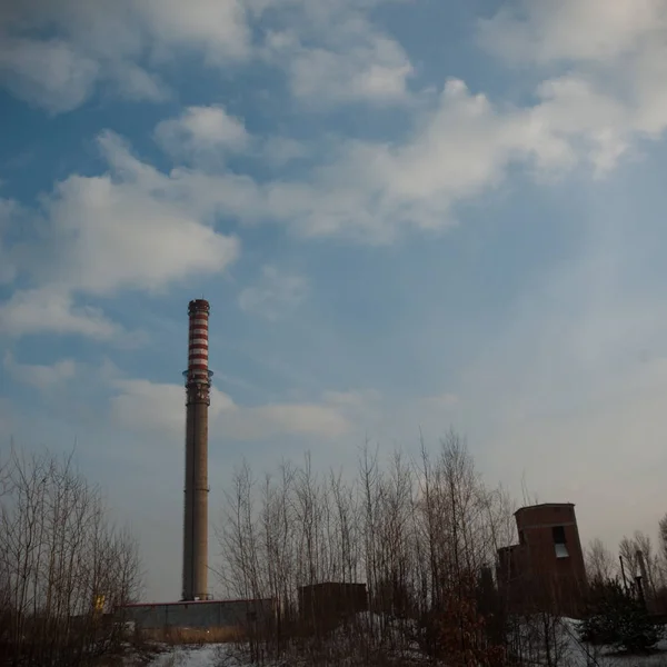 Ruins Very Heavily Polluted Industrial Factory Industrial Series — Stock Photo, Image
