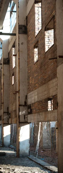 Ruïnes Van Een Zeer Sterk Vervuilde Industriële Fabriek Industriële Series — Stockfoto