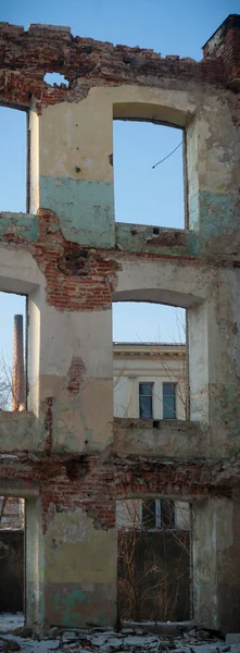 Ruinas Una Fábrica Industrial Muy Contaminada Serie Industrial —  Fotos de Stock