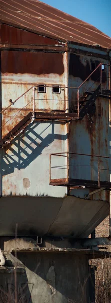 Ruins Very Heavily Polluted Industrial Factory Industrial Series — Stock Photo, Image