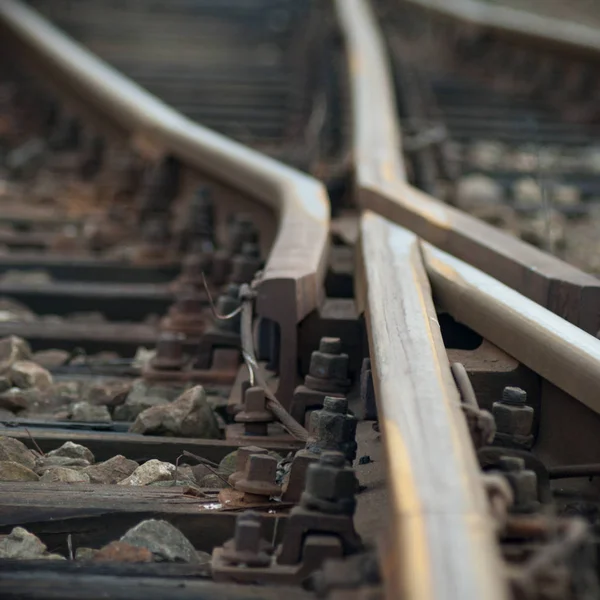 Uitzicht Het Spoor Een Zonnige Dag — Stockfoto