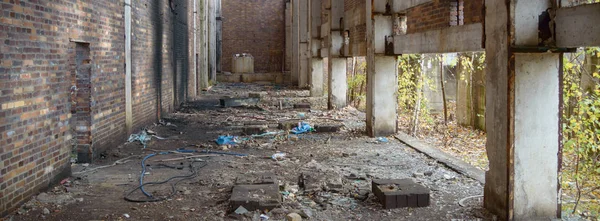 Rovine Una Fabbrica Industriale Molto Inquinata Serie Industriale — Foto Stock