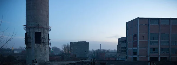 Ruins Very Heavily Polluted Industrial Factory Industrial Series — Stock Photo, Image