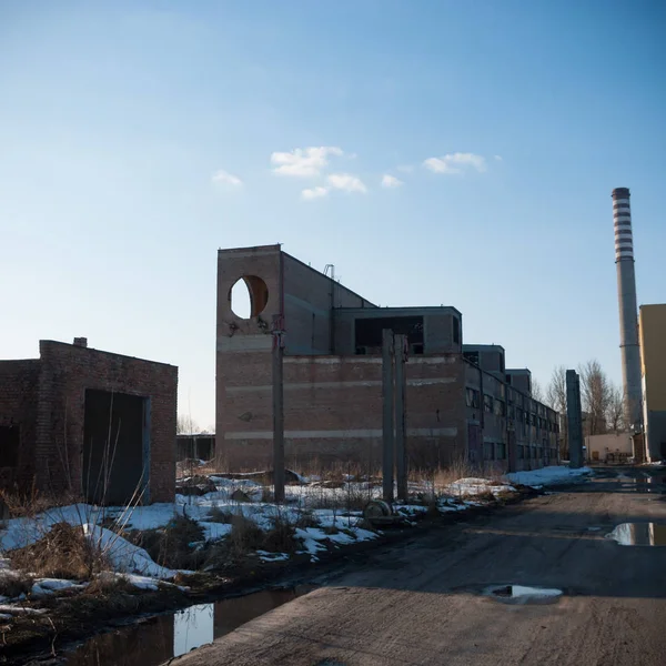 Rovine Una Fabbrica Industriale Molto Inquinata Serie Industriale — Foto Stock