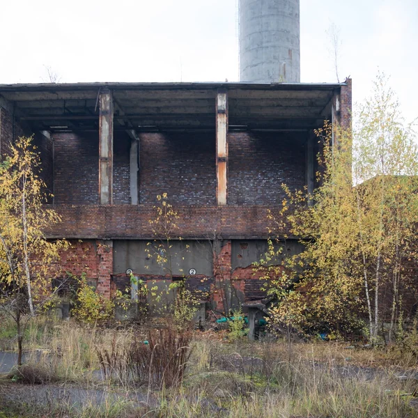 Ruiner Från Mycket Förorenad Industrifabrik Industriserie — Stockfoto