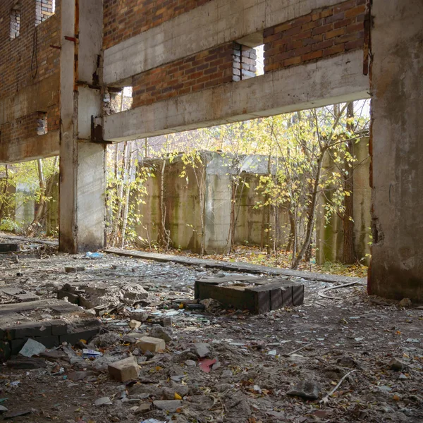 Ruïnes Van Een Zeer Sterk Vervuilde Industriële Fabriek Industriële Series — Stockfoto