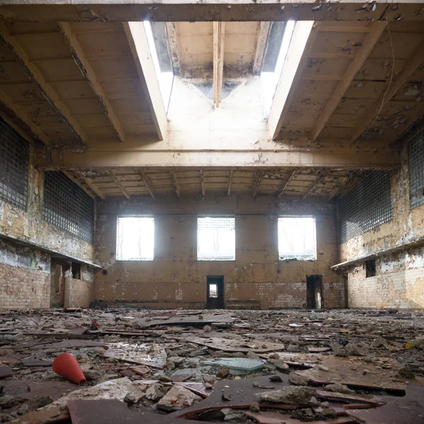 Ruïnes Van Een Zeer Sterk Vervuilde Industriële Fabriek Industriële Series — Stockfoto