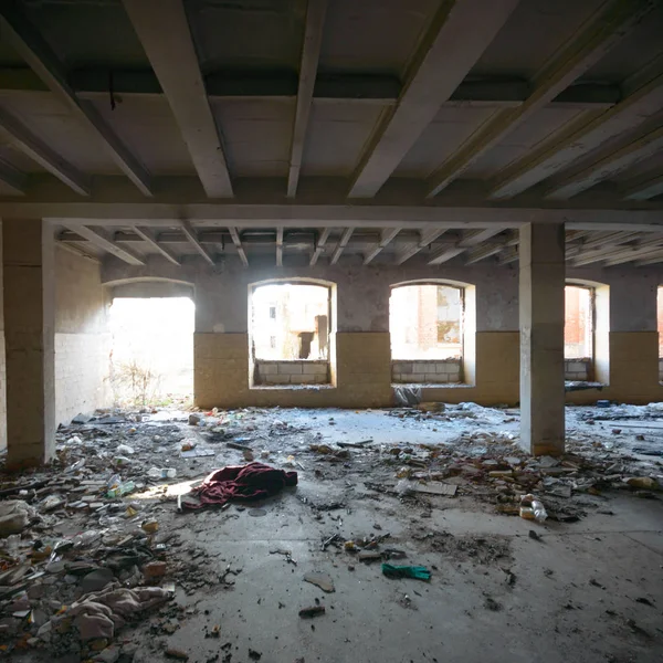 ruins of a very heavily polluted industrial factory, industrial series