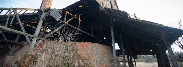 Ruinas Una Fábrica Industrial Muy Contaminada Serie Industrial — Foto de Stock