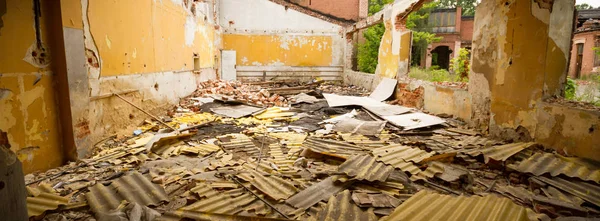 Ruinas Una Fábrica Industrial Muy Contaminada Serie Industrial — Foto de Stock