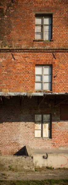 Ruiner Från Mycket Förorenad Industrifabrik Industriserie — Stockfoto