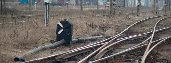 Blick Auf Die Bahnstrecke Einem Sonnigen Tag — Stockfoto