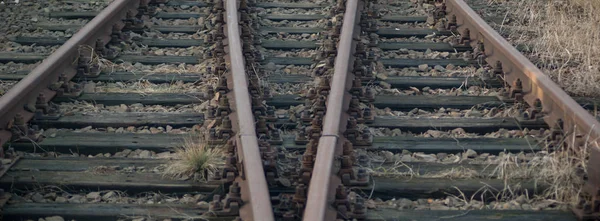 Vista Della Ferrovia Una Giornata Sole — Foto Stock