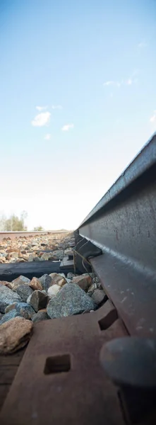 View Railway Track Sunny Day — Stock Photo, Image