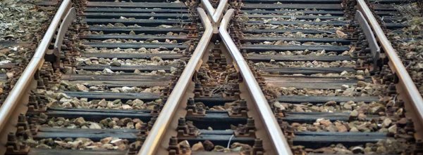 Vista Della Ferrovia Una Giornata Sole — Foto Stock