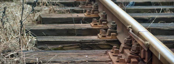 Vista Della Ferrovia Una Giornata Sole — Foto Stock